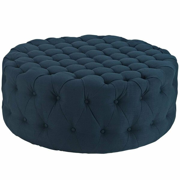 Modway Furniture 16.5 H x 40 W x 40 L in. Amour Upholstered Fabric Ottoman, Azure EEI-2225-AZU